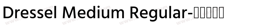 Dressel Medium Regular字体转换